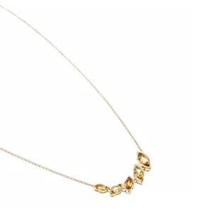 Affinity Gems Marquise Cut Graduated Semi -Bezel Necklace citrine
